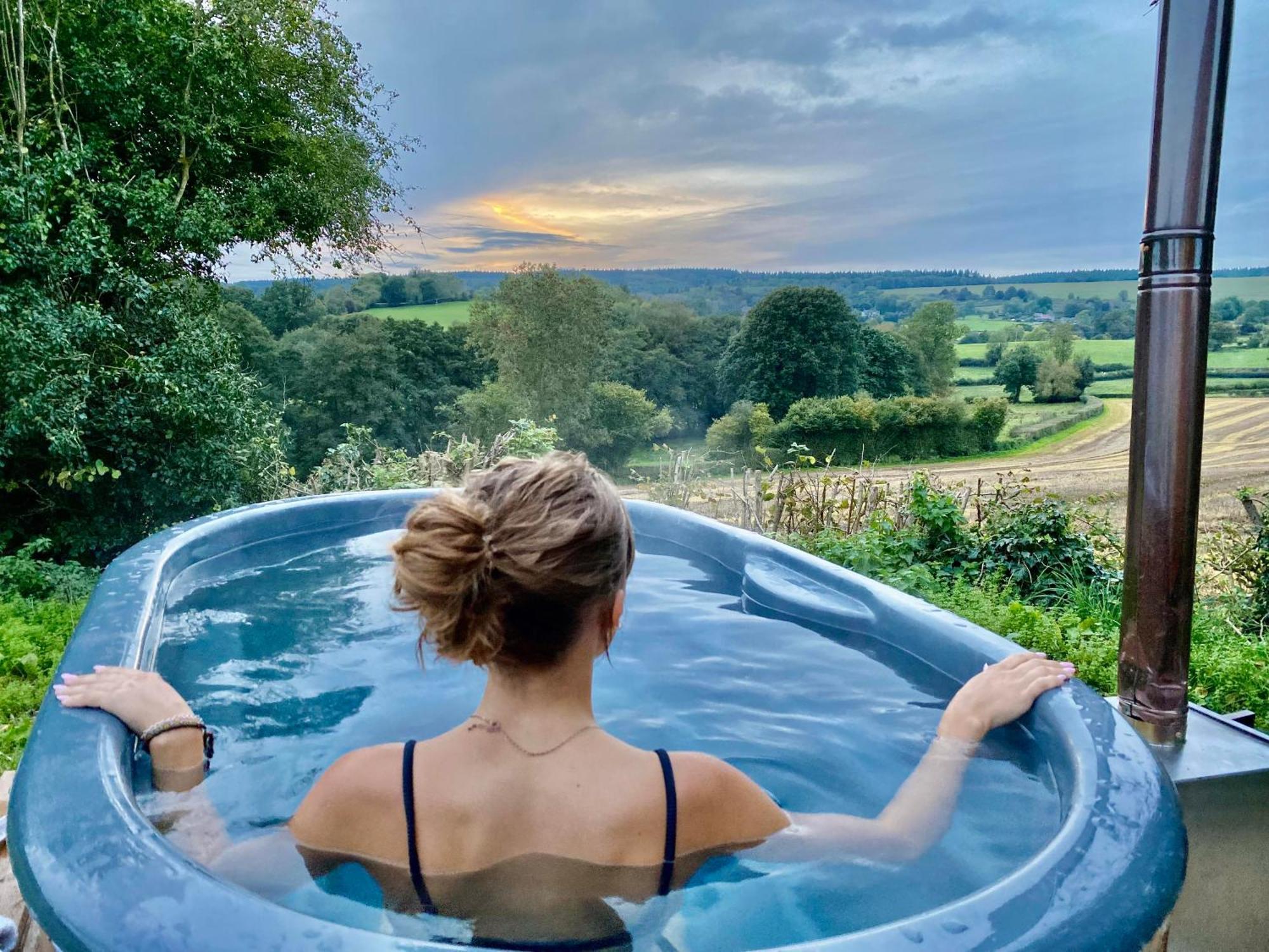 Romantic Nature Retreat, Luxury Glamping & Stargazing Views - Dragonfly Shepherd Hut Yarpole Экстерьер фото