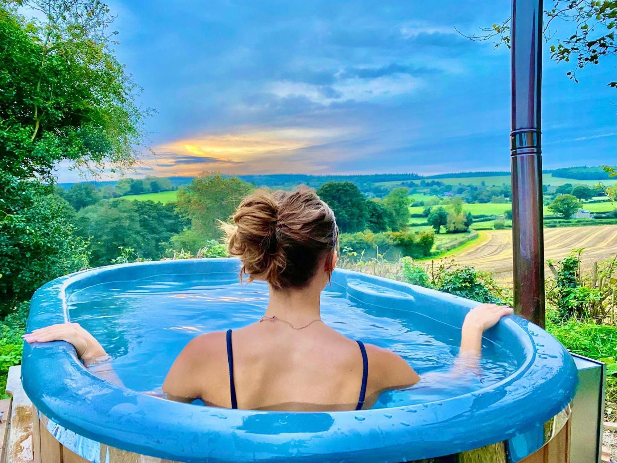 Romantic Nature Retreat, Luxury Glamping & Stargazing Views - Dragonfly Shepherd Hut Yarpole Экстерьер фото